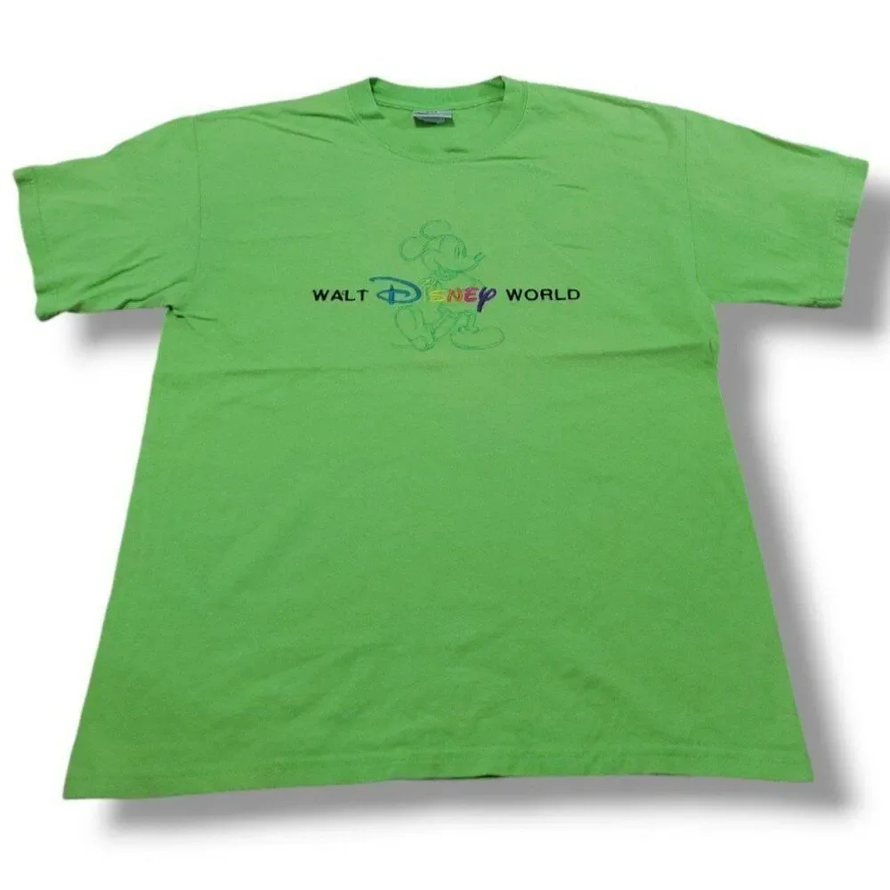 Vintage Walt Disney World Shirt Size Medium Mickey Mouse Embroidery Embroidered